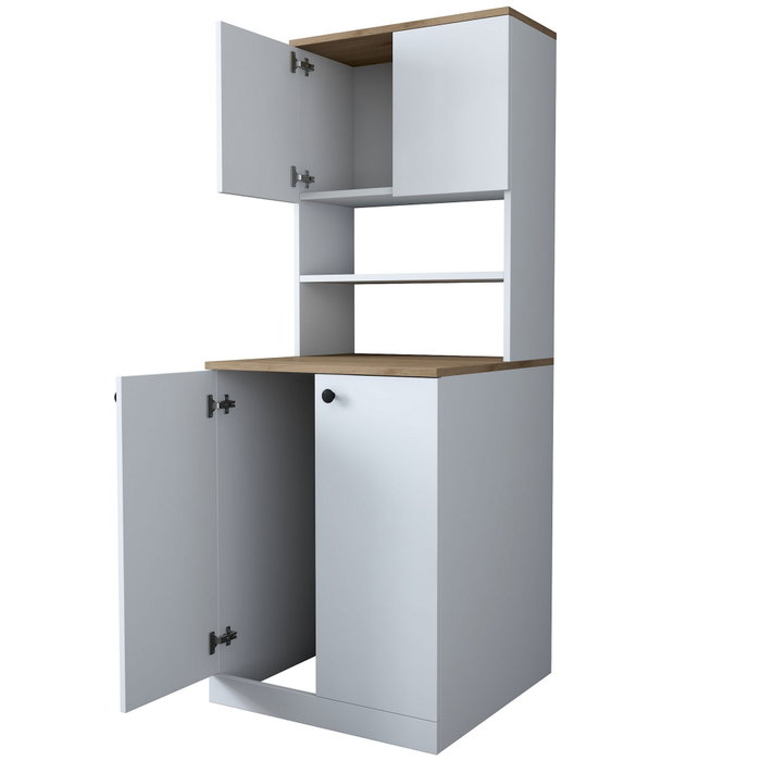 Hanah Home Armario para Lavadora KD102 - 2160 - Nogal, Organizador Funcional para Lavadero